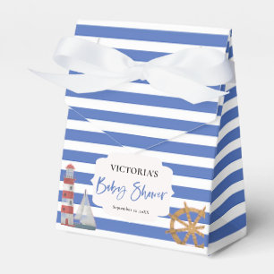 Nautical Blue Boy Baby Shower Favor Boxes