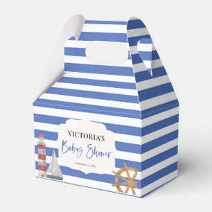 Nautical Blue Boy Baby Shower Favor Boxes