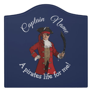 Nautical Blue Boy Party Pirate  Door Sign
