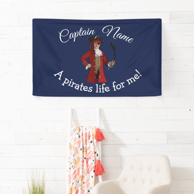 Nautical Blue Boy Pirate  Banner (Insitu)