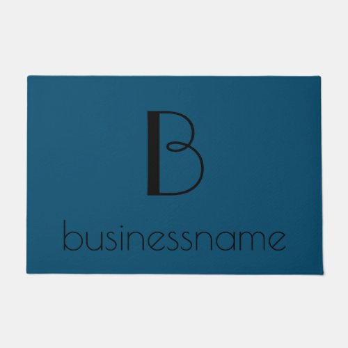 Nautical Blue Custom Monogram Intial Business Name Doormat