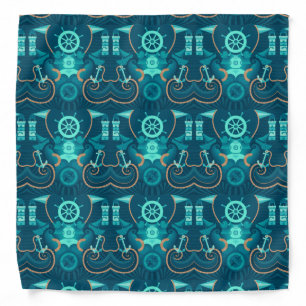 Nautical Blue Design Bandana