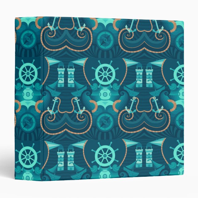 Nautical Blue Design Binder (Front/Spine)