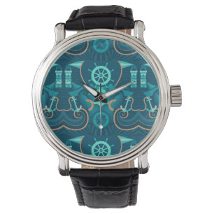 Nautical Blue Design Watch