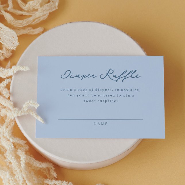 Nautical Blue Diaper Raffle Game Baby Shower Enclosure Card (Blue Diaper Raffle game enclosure card. Made to coordinate the Nautical Sailboat Baby Shower suite.)