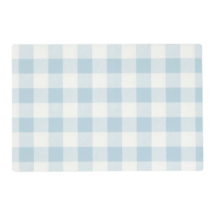 Nautical Blue Gingham Check Preppy Coastal Placemat