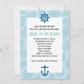 Nautical Blue Invitation by NaptimeCards at Zazzle