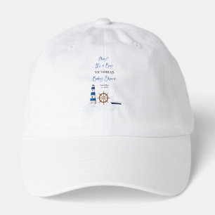 Nautical Blue Its a Boy Baby Shower Hat