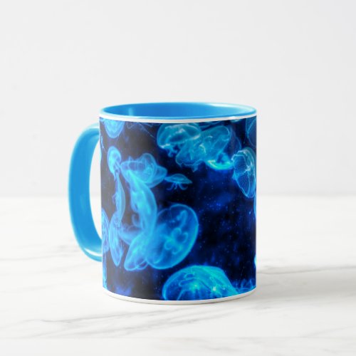 Nautical Blue Jellyfish Marine Life Mug