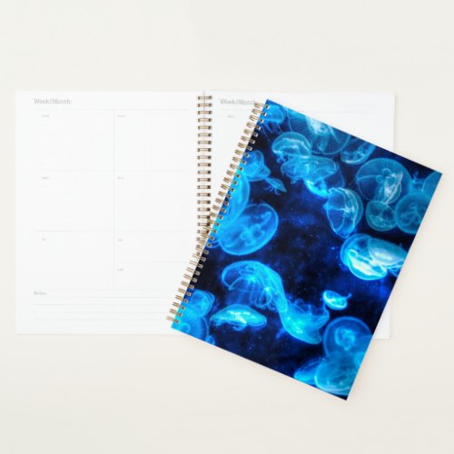 Nautical Blue Jellyfish Marine Life Planner