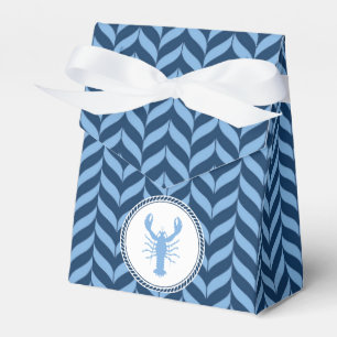 Nautical Blue Lobster coastal Favor Boxes