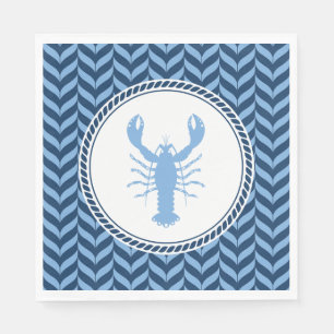 Nautical Blue Lobster coastal  Napkins