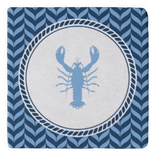Nautical Blue Lobster coastal Trivet