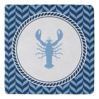 Nautical Blue Lobster coastal Trivet