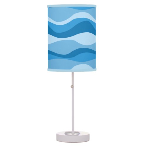 Nautical Blue Ocean Wave Table Lamp