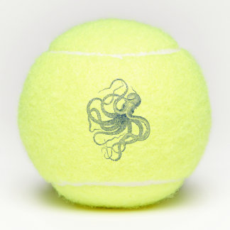 Nautical Blue Octopus Tennis Balls