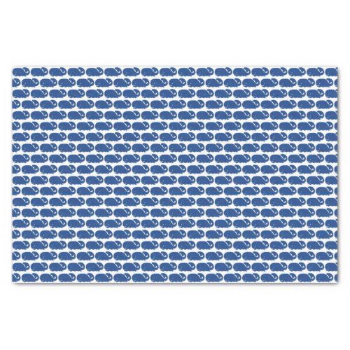 Nautical Blue Preppy Whale White Background Tissue Paper