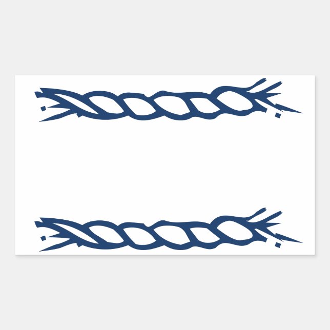 Nautical blue rope blank spice jar label sticker (Front)