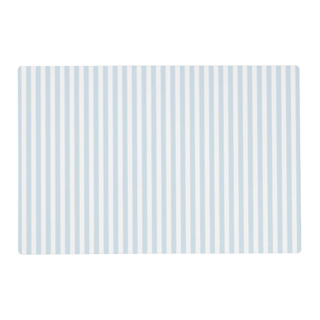 Nautical Blue Stripe Preppy Coastal Placemat (Front)