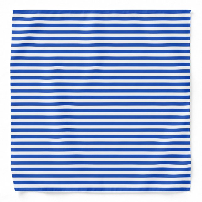 Nautical Blue Stripes Bandana (Front)