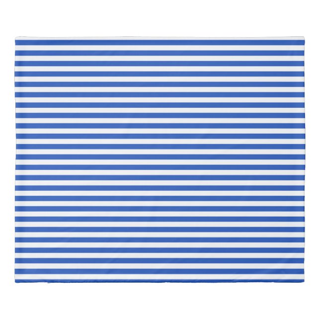 Nautical Blue Stripes Duvet Cover (Back)