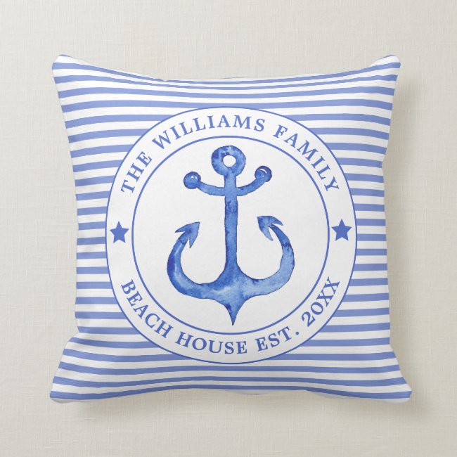 Nautical Blue Stripes - Family Beach House