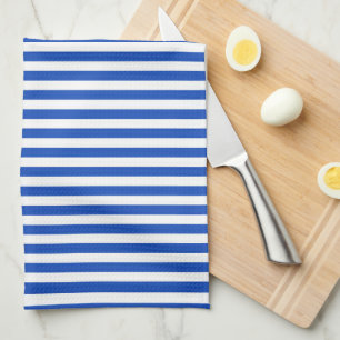 Nautical Blue Stripes Kitchen Towel