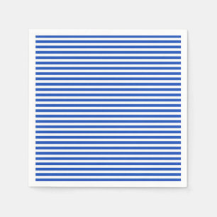 Nautical Blue Stripes Paper Napkin