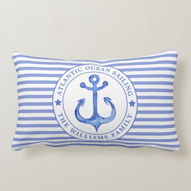 Nautical Blue Stripes Personalized