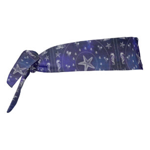 Nautical Blue Tie Headband