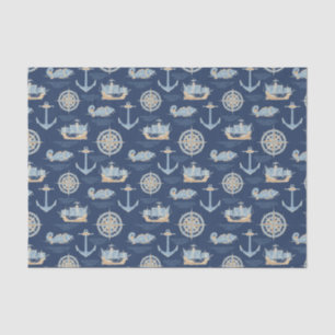 Nautical Blue Tissue Paper