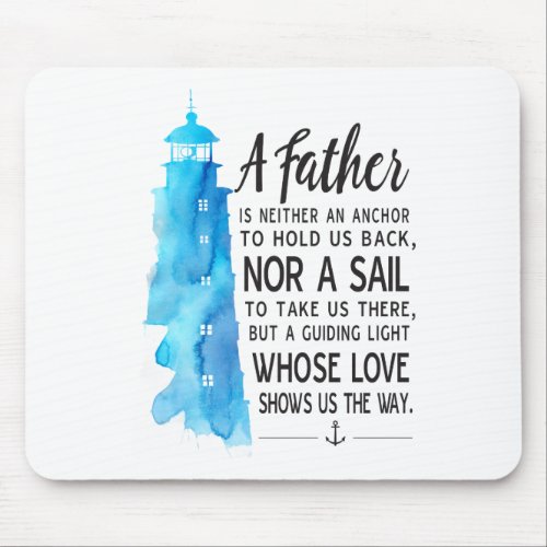 Nautical Blue Watercolor Mousepad for Dad