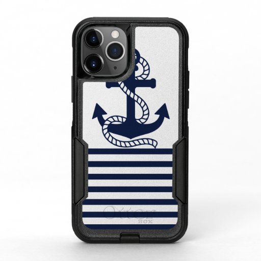 Nautical Blue White Anchor OtterBox iPhone 6 Case