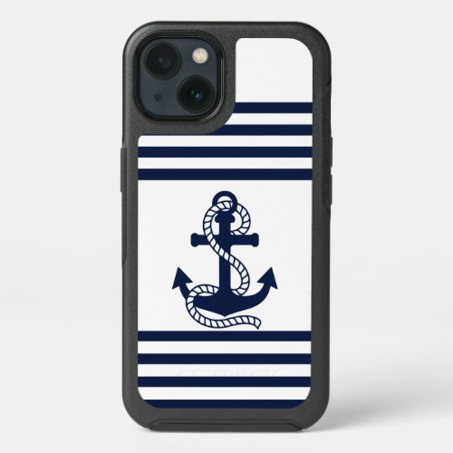 Nautical Blue White Anchor OtterBox iPhone SE55s