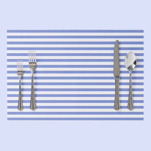 Nautical Blue  White Striped Paper Placemat