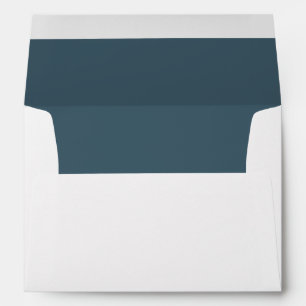 Nautical Blue White with Blue Liner Personalized Envelope