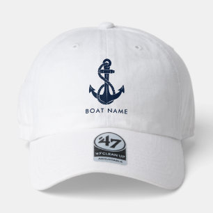 Nautical Boat Anchor and Name Beach House Custom 47 Brand Hat