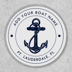 Nautical Boat Anchor and Name Custom Patch