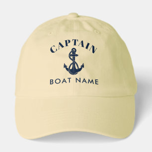 Nautical Boat Anchor and Name Family Beach Trip Hat