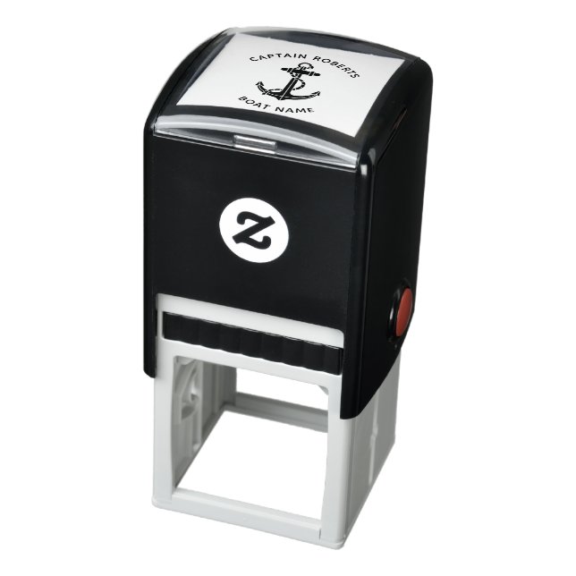 Nautical Boat Anchor Captain and Crew Custom Self-inking Stamp (Product)
