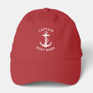 Nautical Boat Anchor Captain Modern Custom Performance Cap