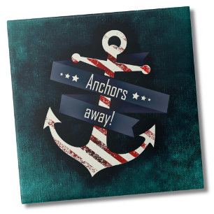 Nautical Boat Anchor Ceramic Tile