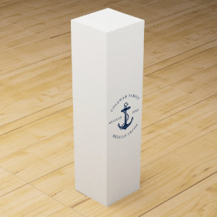 Nautical Boat Anchor Cruise Custom Wine Box