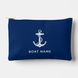 Nautical Boat Anchor Custom Accessory Pouch