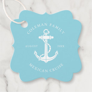 Nautical Boat Anchor Custom Favor Tags