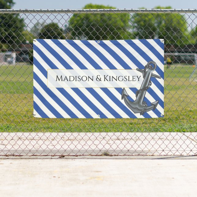 Nautical Boat Anchor Fabulous Sailing Wedding Banner (Insitu)