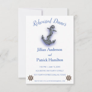 Nautical Boat Anchor Fabulous Sailing Wedding Invitation
