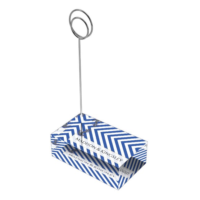 Nautical Boat Anchor Fabulous Sailing Wedding Place Card Holder (Corner)