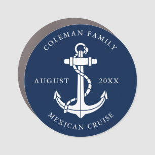 Nautical Boat Anchor Family Cruise Custom Car Magnet