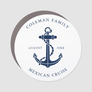 Nautical Boat Anchor Family Custom Car Magnet